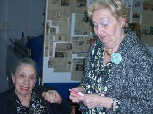 Nelly y Nené antes del festejo